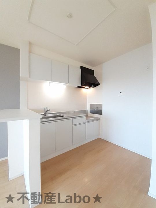 徳島県徳島市応神町東貞方字八幡前(アパート)の賃貸物件のキッチン