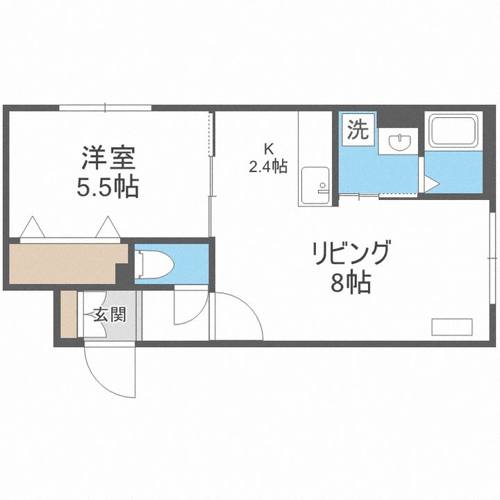 北海道札幌市豊平区平岸三条13(マンション)の賃貸物件の間取り