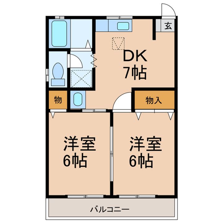 コーポ昴 IIの間取り