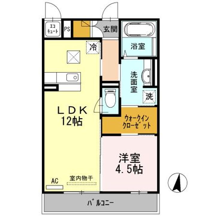 広島県福山市王子町2(アパート)の賃貸物件の間取り