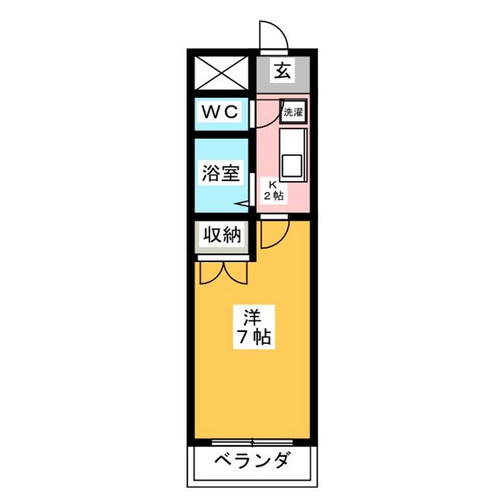 クレールたつたの間取り