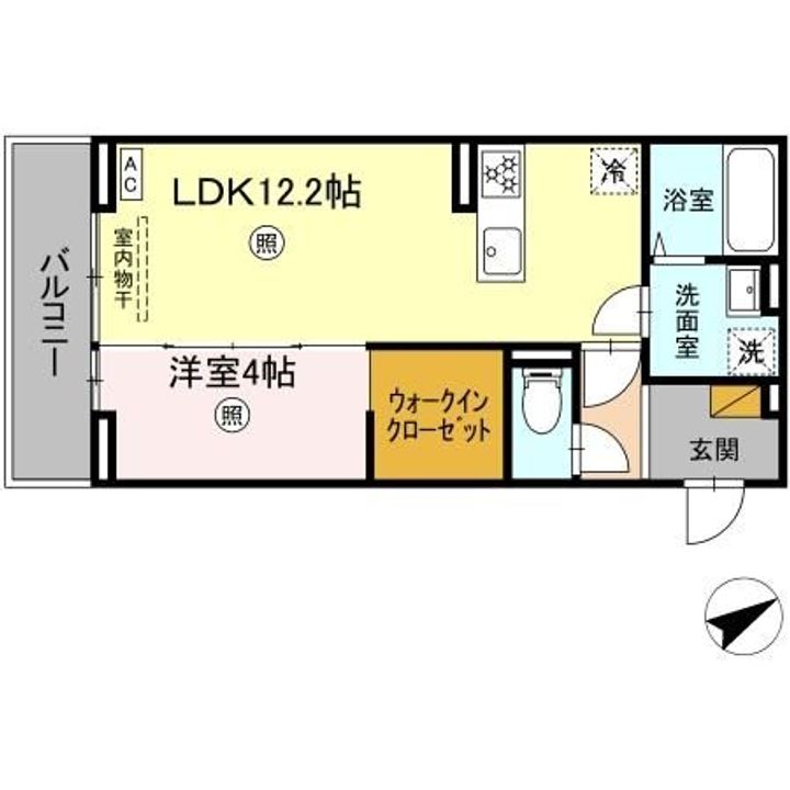 茨城県神栖市深芝(アパート)の賃貸物件の間取り