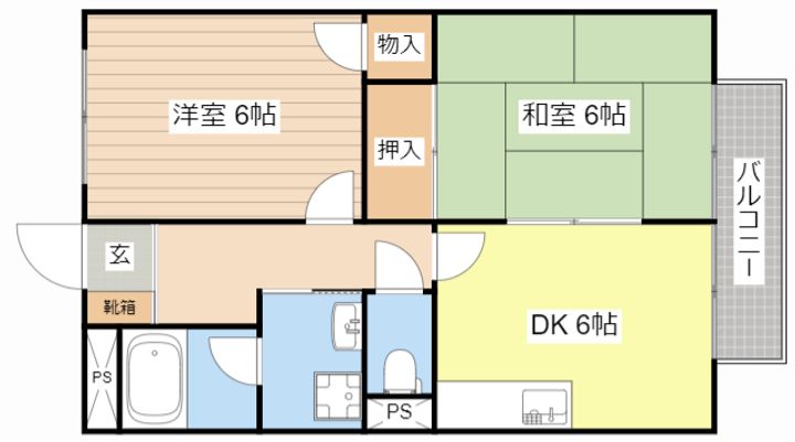 滋賀県高島市城山台1の賃貸アパートの間取り