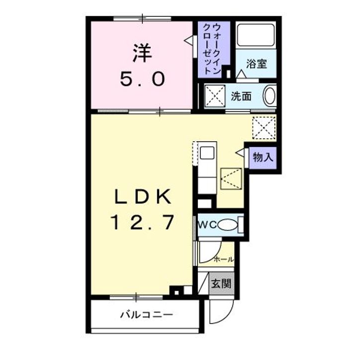 大阪府泉佐野市羽倉崎上町1(アパート)の賃貸物件の間取り