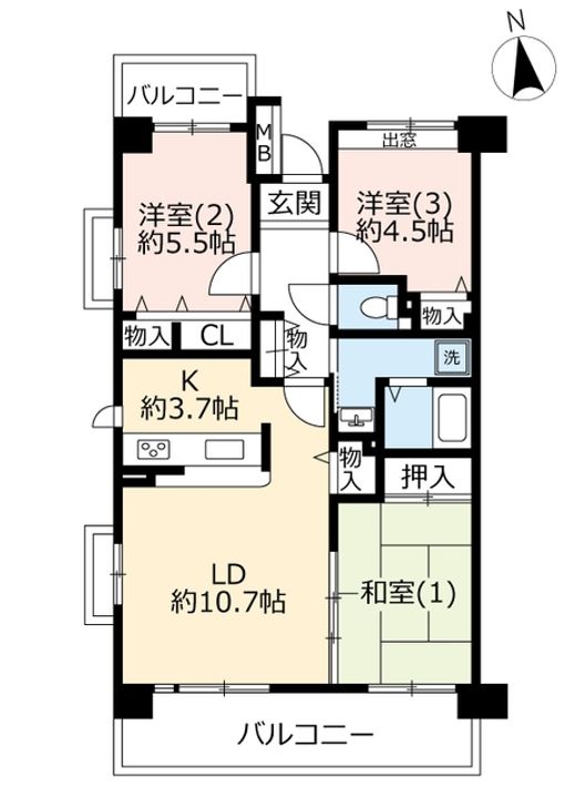 URグリーンタウン小金井の間取り