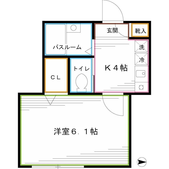 東京都中野区沼袋1(アパート)の賃貸物件の間取り