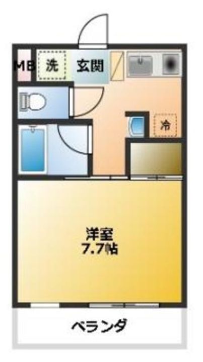 東京都八王子市東中野(マンション)の賃貸物件の間取り