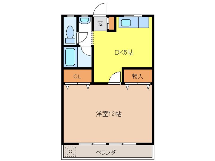 岐阜県岐阜市日光町7(マンション)の賃貸物件の間取り