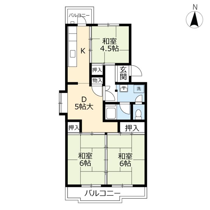 UR枝光の間取り