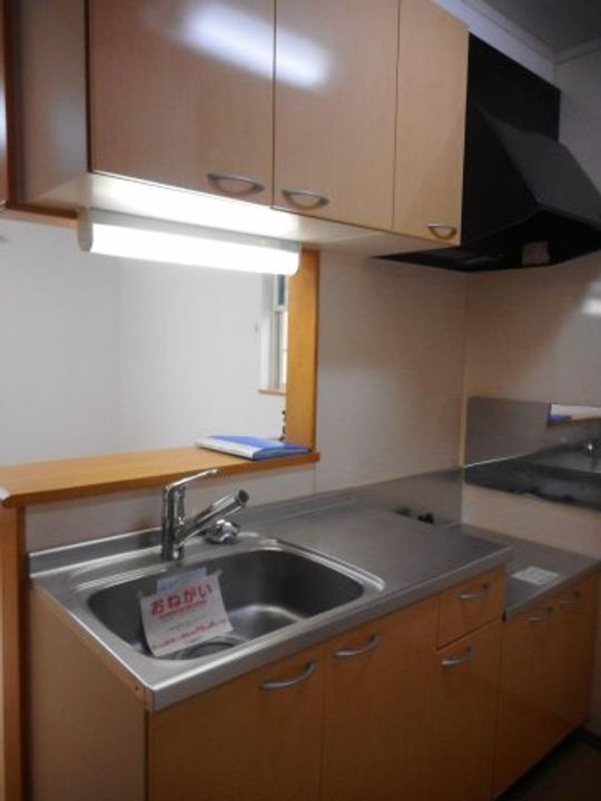 広島県福山市駅家町大字万能倉(アパート)の賃貸物件のキッチン