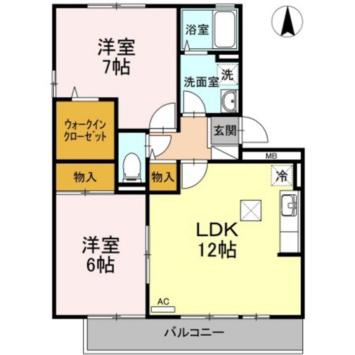 セジュール田中の間取り