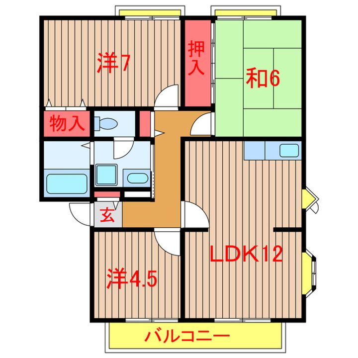 千葉県船橋市田喜野井6(アパート)の賃貸物件の間取り