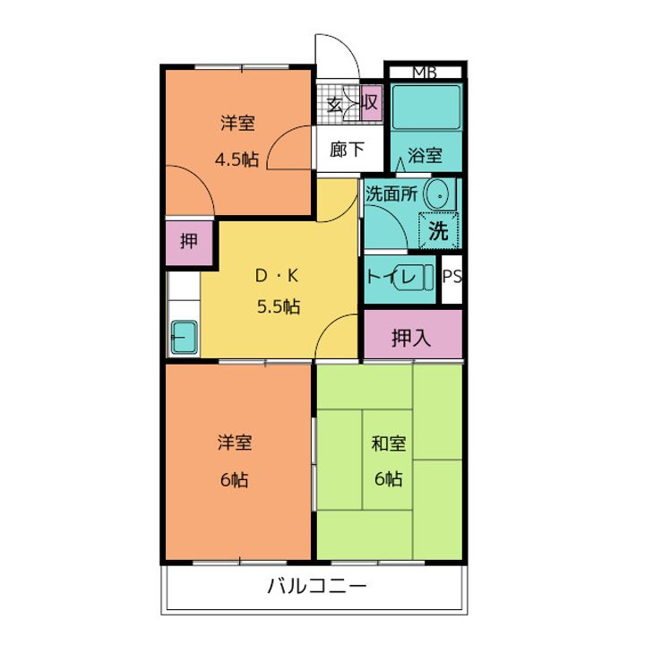 ETOILE中出の間取り