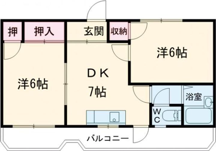 大阪府藤井寺市藤ケ丘3(マンション)の賃貸物件の間取り