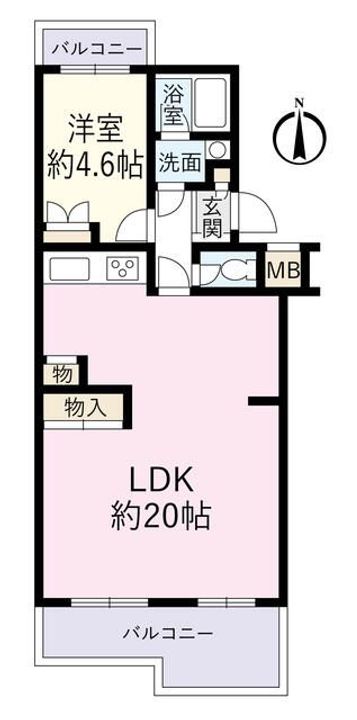 神奈川県小田原市新屋(マンション)の賃貸物件の間取り