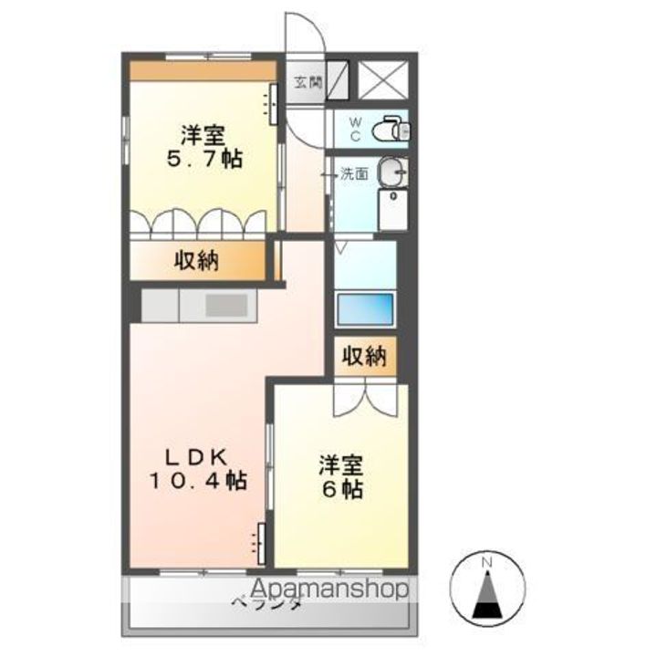 茨城県神栖市平泉(マンション)の賃貸物件の間取り