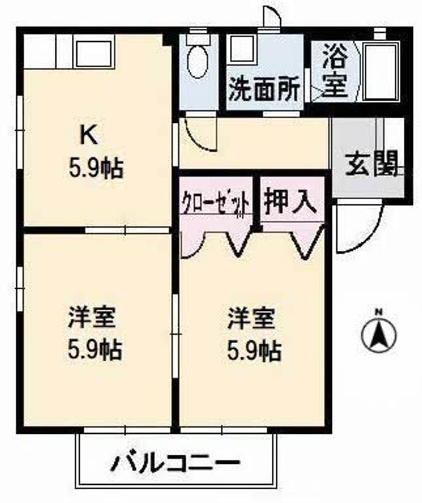 天神サニーサイドの間取り