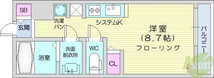 ノワール・エ・ブラン2の間取り