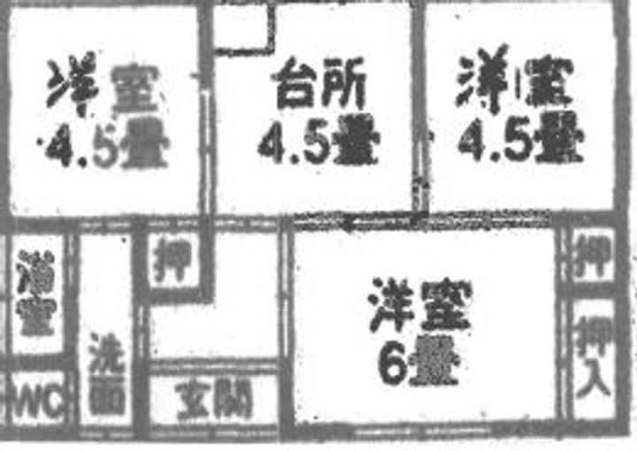 愛媛県松山市南久米町(一戸建)の賃貸物件の間取り