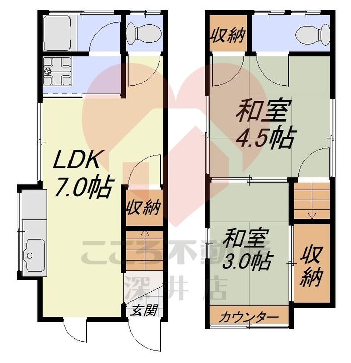 大阪府大阪市住吉区殿辻1(一戸建)の賃貸物件の間取り