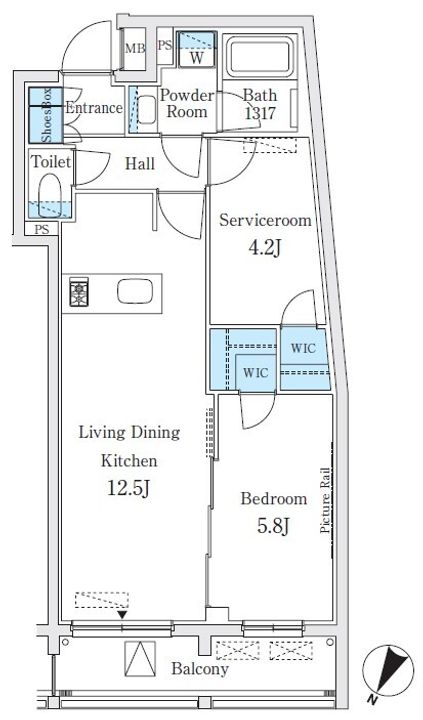 東京都杉並区和田1(マンション)の賃貸物件の間取り