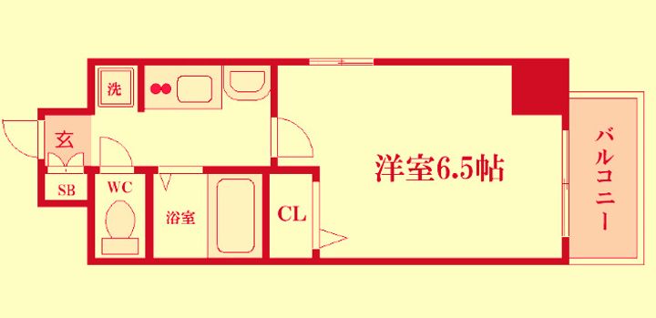 大阪府大阪市港区市岡1(マンション)の賃貸物件の間取り