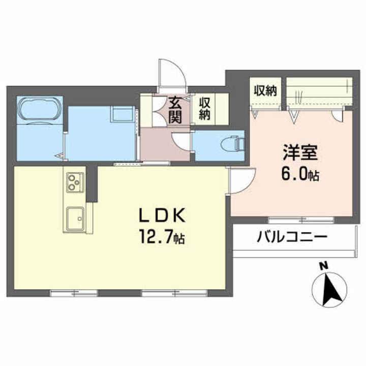 山形県山形市宮町4(マンション)の賃貸物件の間取り
