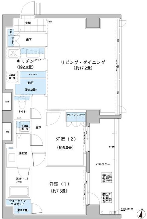 ガーデニエール砧レジデンスの間取り