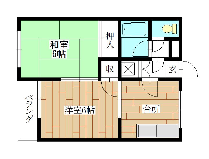 コーポ35ヤナギヤの間取り