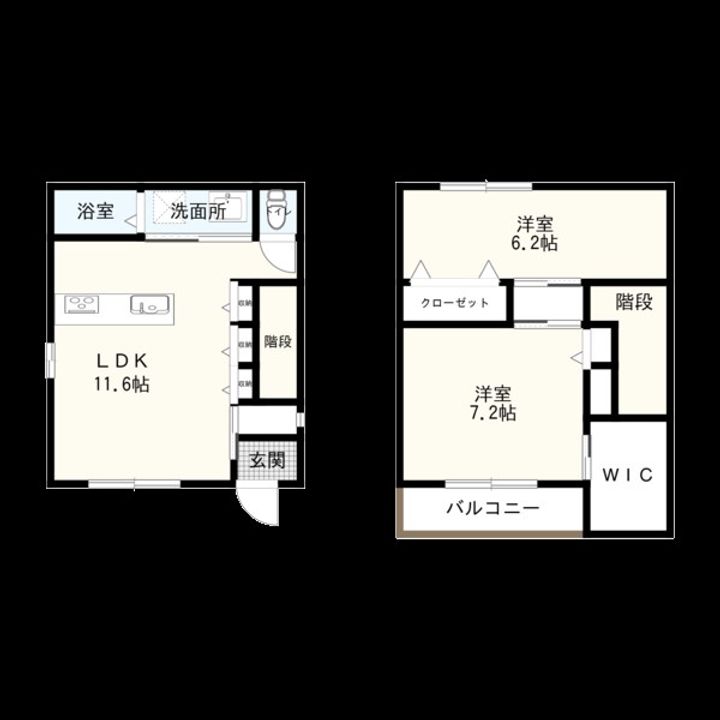 シャーメゾン谷地川IIの間取り