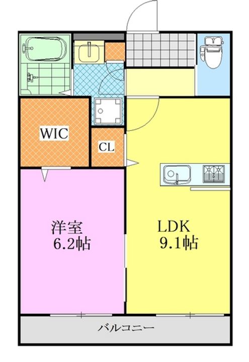 広島県広島市安佐南区西原4(アパート)の賃貸物件の間取り