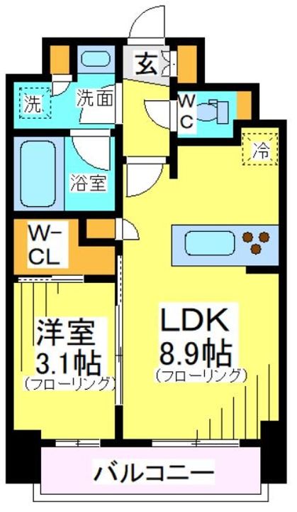 東京都杉並区下高井戸4の賃貸マンションの間取り