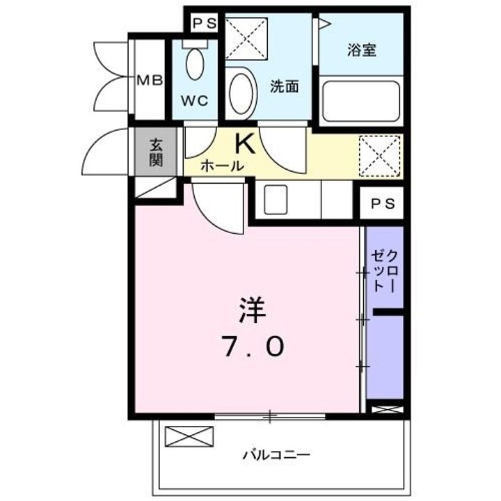 三重県名張市鴻之台1番町(アパート)の賃貸物件の間取り