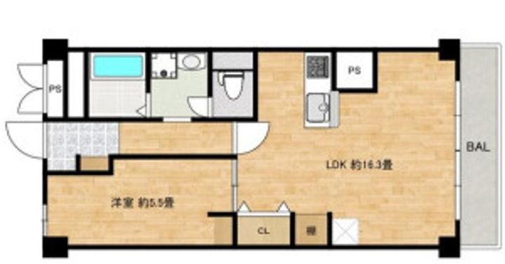 大阪府大阪市福島区大開3(マンション)の賃貸物件の間取り