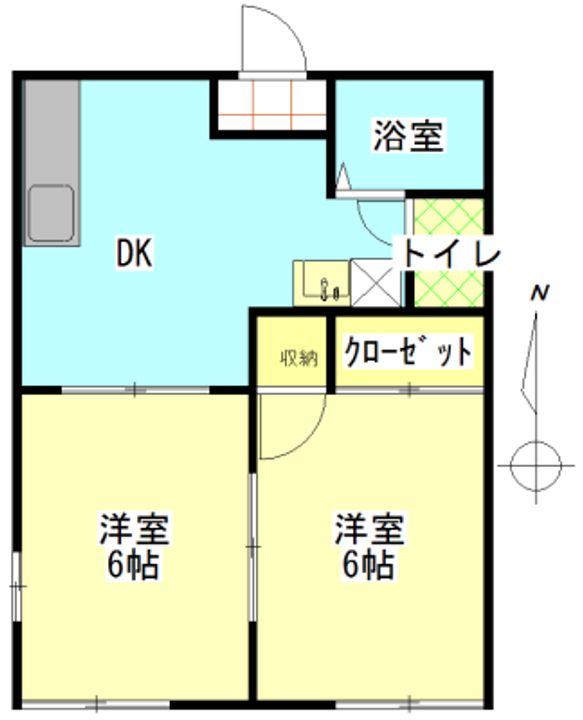 栃木県佐野市浅沼町(アパート)の賃貸物件の間取り