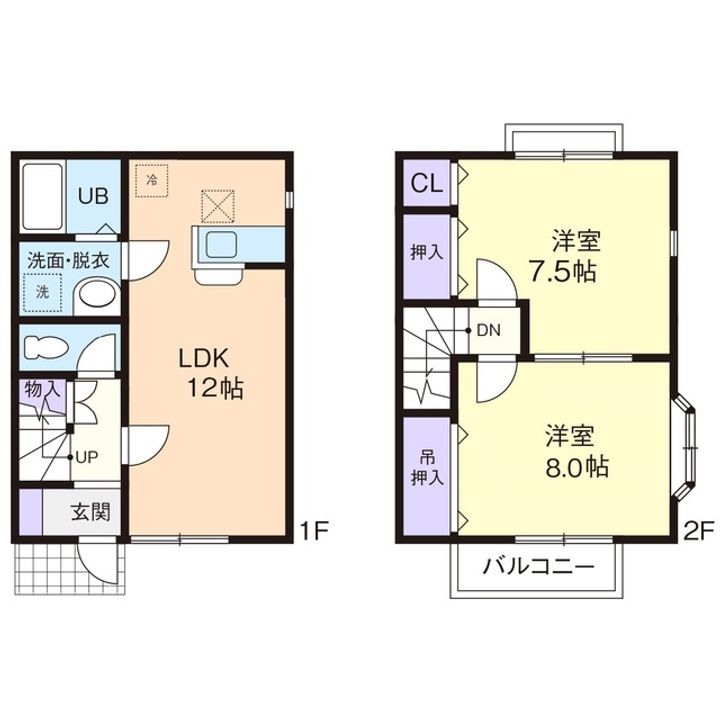 ハーモニーコート Bの間取り