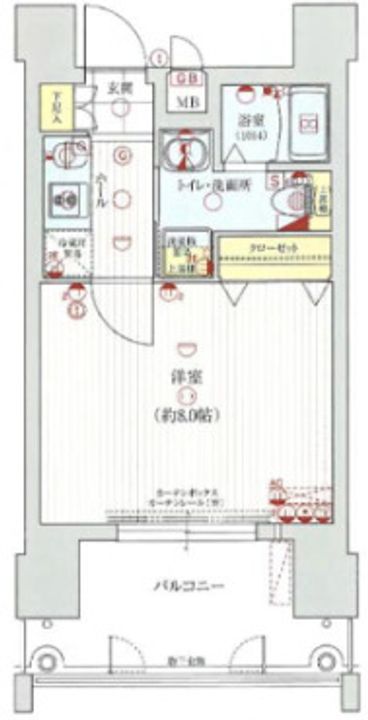 大阪府大阪市都島区都島北通1(マンション)の賃貸物件の間取り