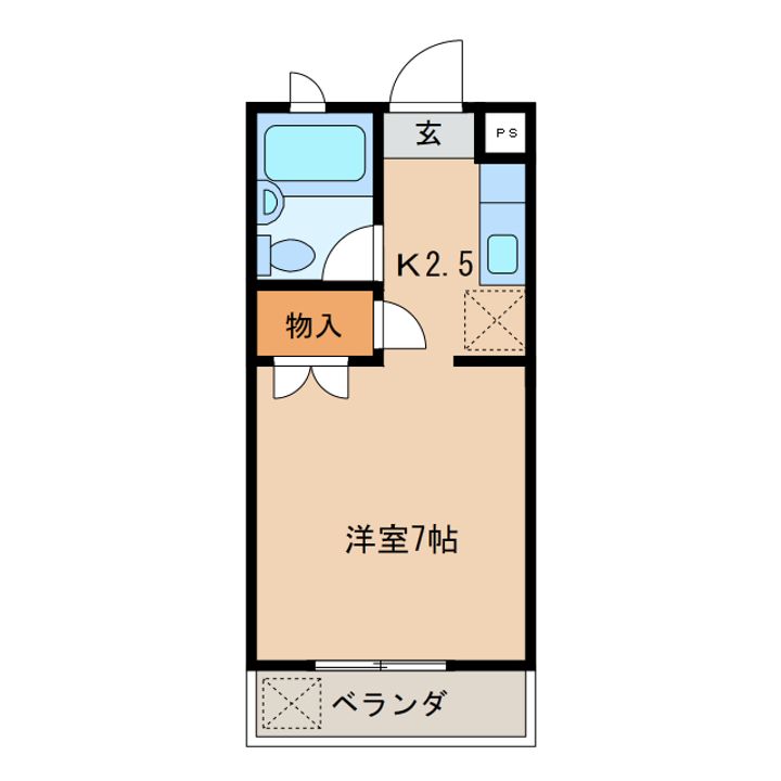 岐阜県岐阜市黒野南4(アパート)の賃貸物件の間取り