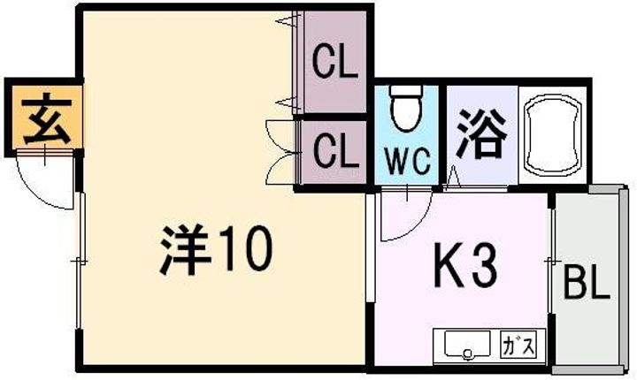 大阪府東大阪市西上小阪(マンション)の賃貸物件の間取り