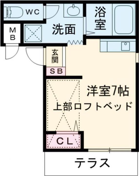 大阪府東大阪市足代北2(マンション)の賃貸物件の間取り