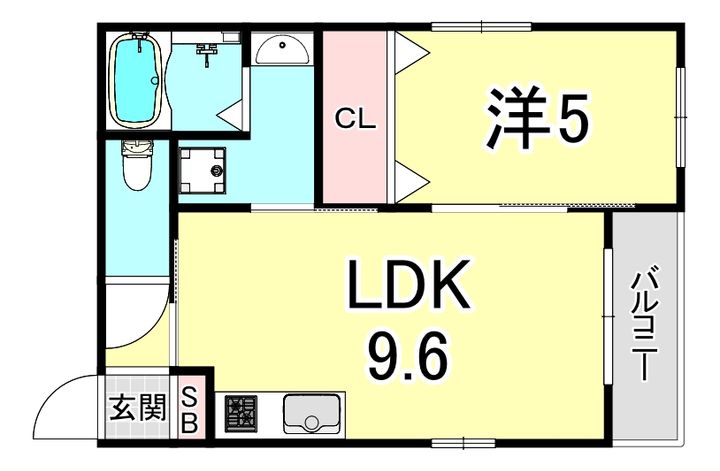 兵庫県明石市硯町1(アパート)の賃貸物件の間取り