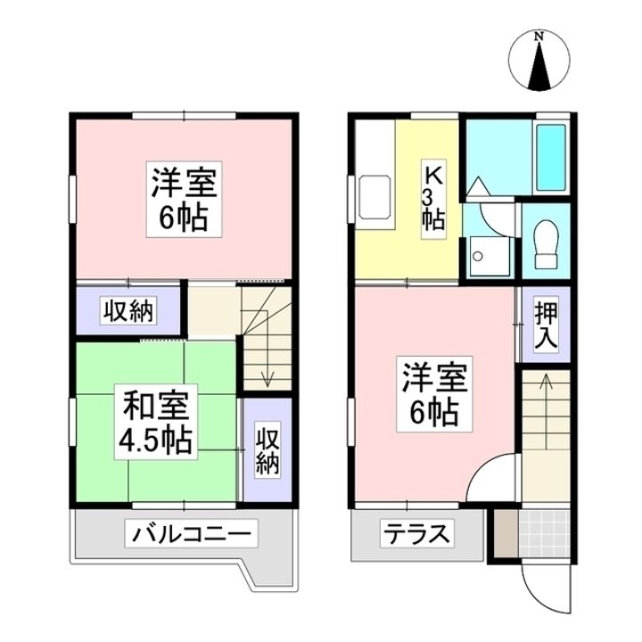 千葉県野田市清水(一戸建)の賃貸物件の間取り