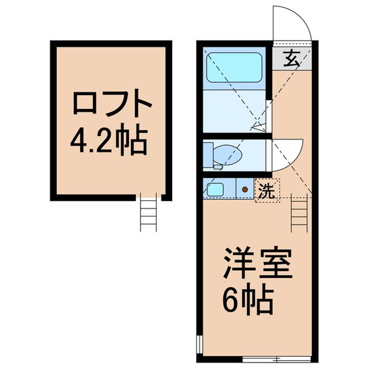 神奈川県横浜市保土ヶ谷区釜台町(アパート)の賃貸物件の間取り