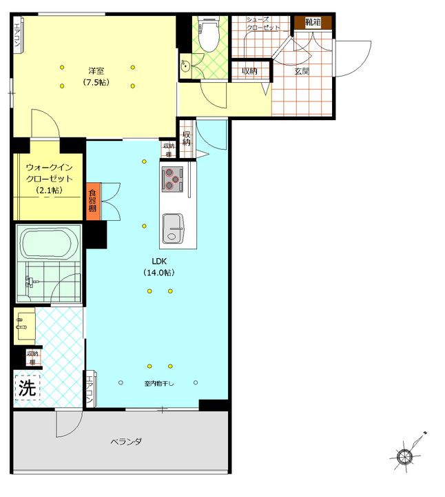 SHMルナリアの間取り