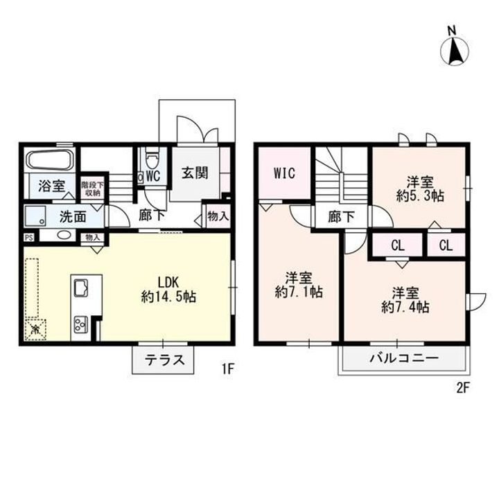 愛知県名古屋市千種区桐林町2(一戸建)の賃貸物件の間取り