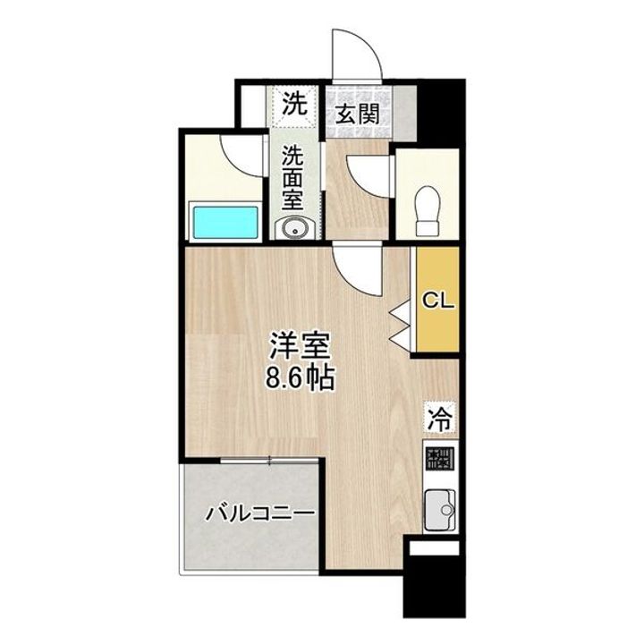 愛知県名古屋市中区松原3の賃貸マンションの間取り