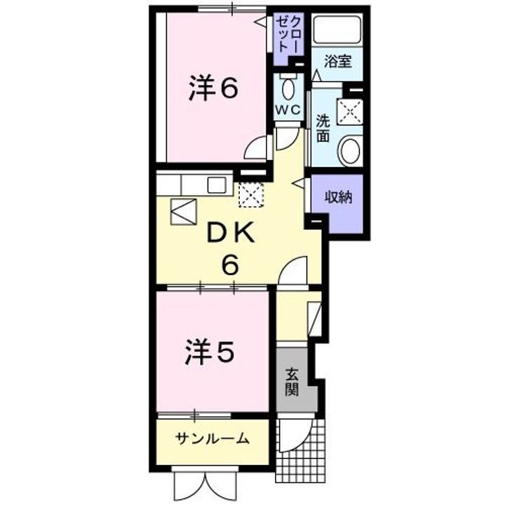 新潟県新潟市北区早通(アパート)の賃貸物件の間取り