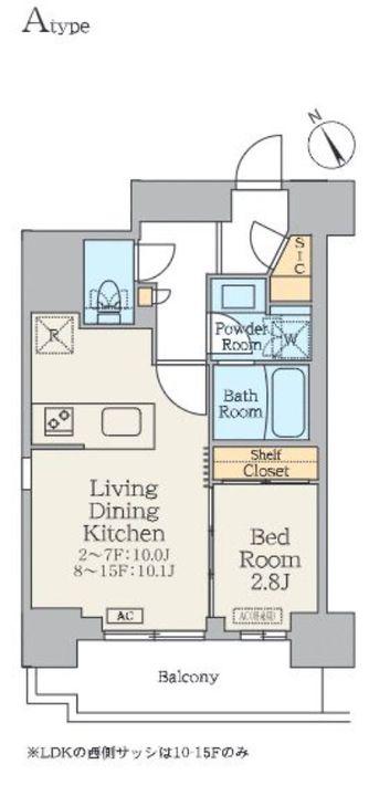 東京都江東区永代1(マンション)の賃貸物件の間取り