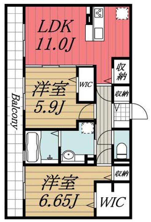 千葉県千葉市若葉区小倉町(アパート)の賃貸物件の間取り