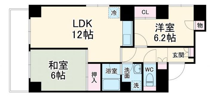 コスモスクエア大通り公園の間取り